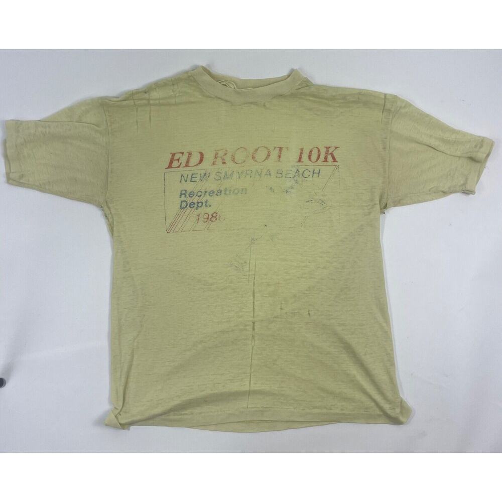 Vintage Rare "Ed Root 10k" New Smyrna Beach, FL 1980s Single Stitch T-Shirt Sm
